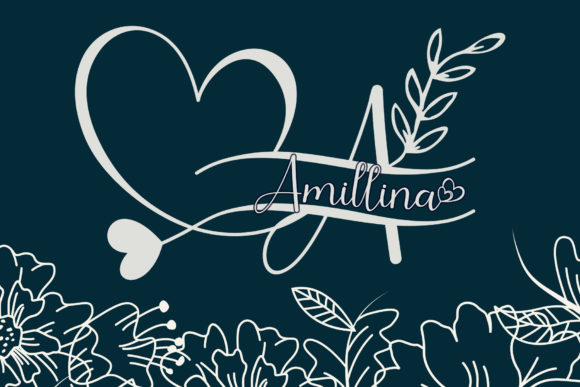 Amillina Monogram: A Romantic Script Font for Branding
