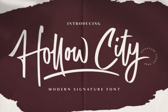 Hollow City: A Romantic Script Font for Editorial Design