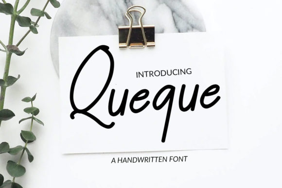 Queque: A Handwritten Font for Web Design and Brand Identity